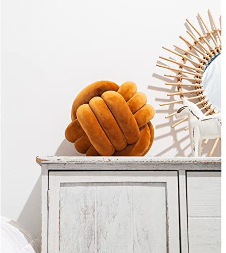 8.6 Inch Round Knot Pillow - Soft Decorative Throw Cushion for Bedroom, Living Room & Sofa - Perfect Home Decor Accent for Cozy Relaxation and Stylish Interior Design