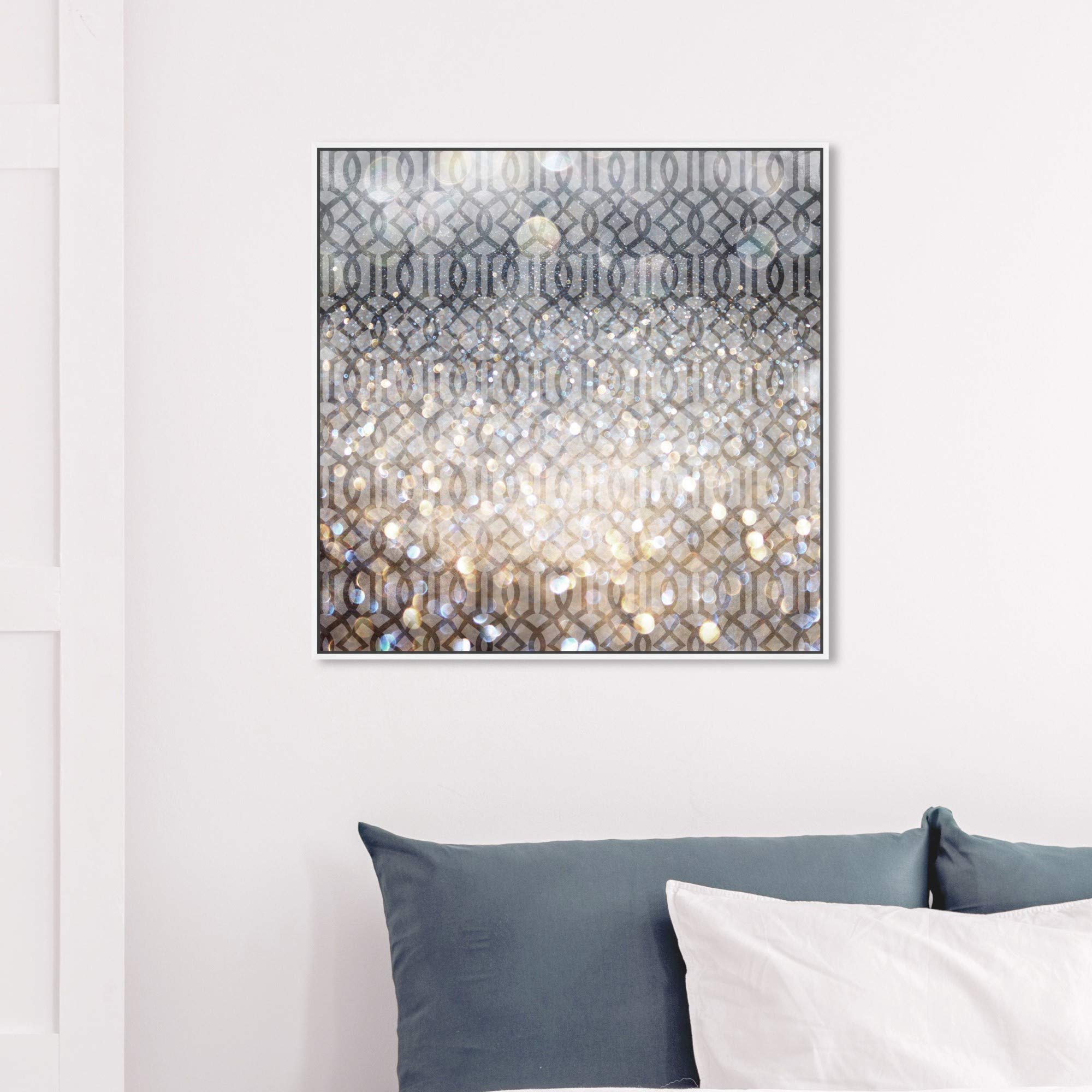 Abstract Framed Wall Art Canvas Prints - 'Floresque' Floral Patterns for Modern Home & Office Decor | Living Room, Bedroom, Dining Room Wall Decor