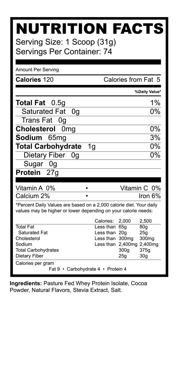 Precision ISO Cookies & Cream Whey Protein Isolate (5lb) | Pasture-Raised, Low Carb, Keto Friendly Protein Powder for Muscle Recovery & Workout Supplement