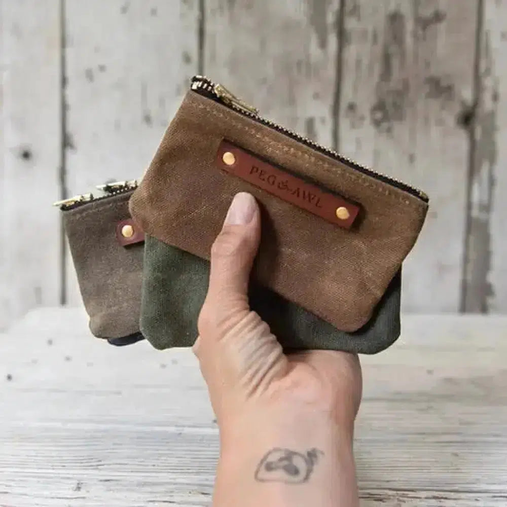 Premium Leather Peg and Awl Pouch No.1 - The Spender Pouch for Cash, Cards & Essentials | Durable Handmade Wallet Organizer for Men & Women | Perfect for Travel, Daily Use & Gift Giving