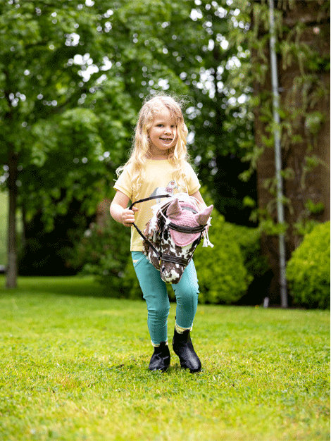 Le Mieux Hobby Horses for Kids - Realistic Ride-On Stick Horse Toy for Pretend Play, Birthday Gifts & Outdoor Activities