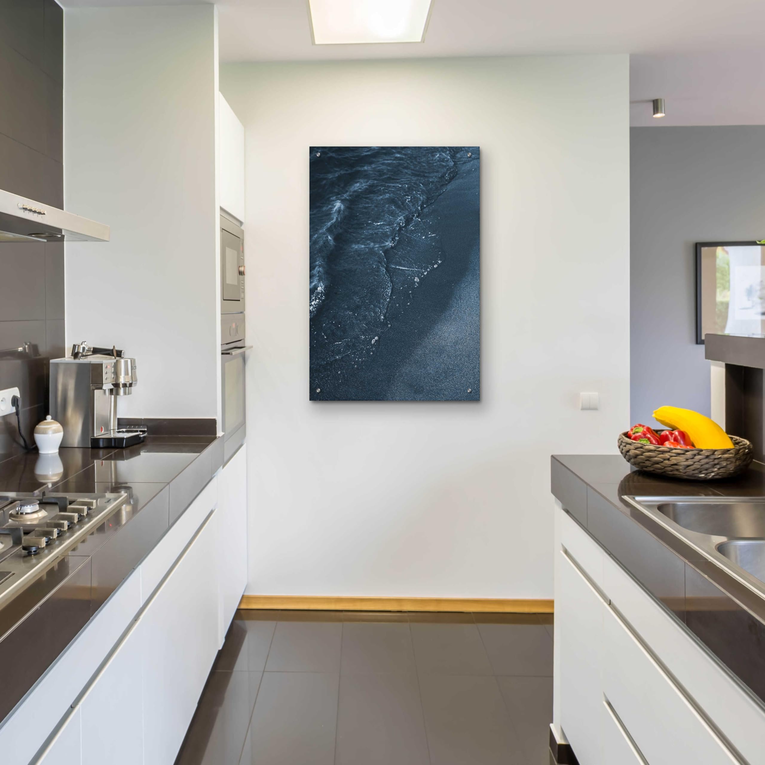Epic Art 'Blue Beach' by Design Fabrikken - Premium Acrylic Glass Wall Decor 24x36 Inches - Perfect for Living Room, Bedroom & Office Decor