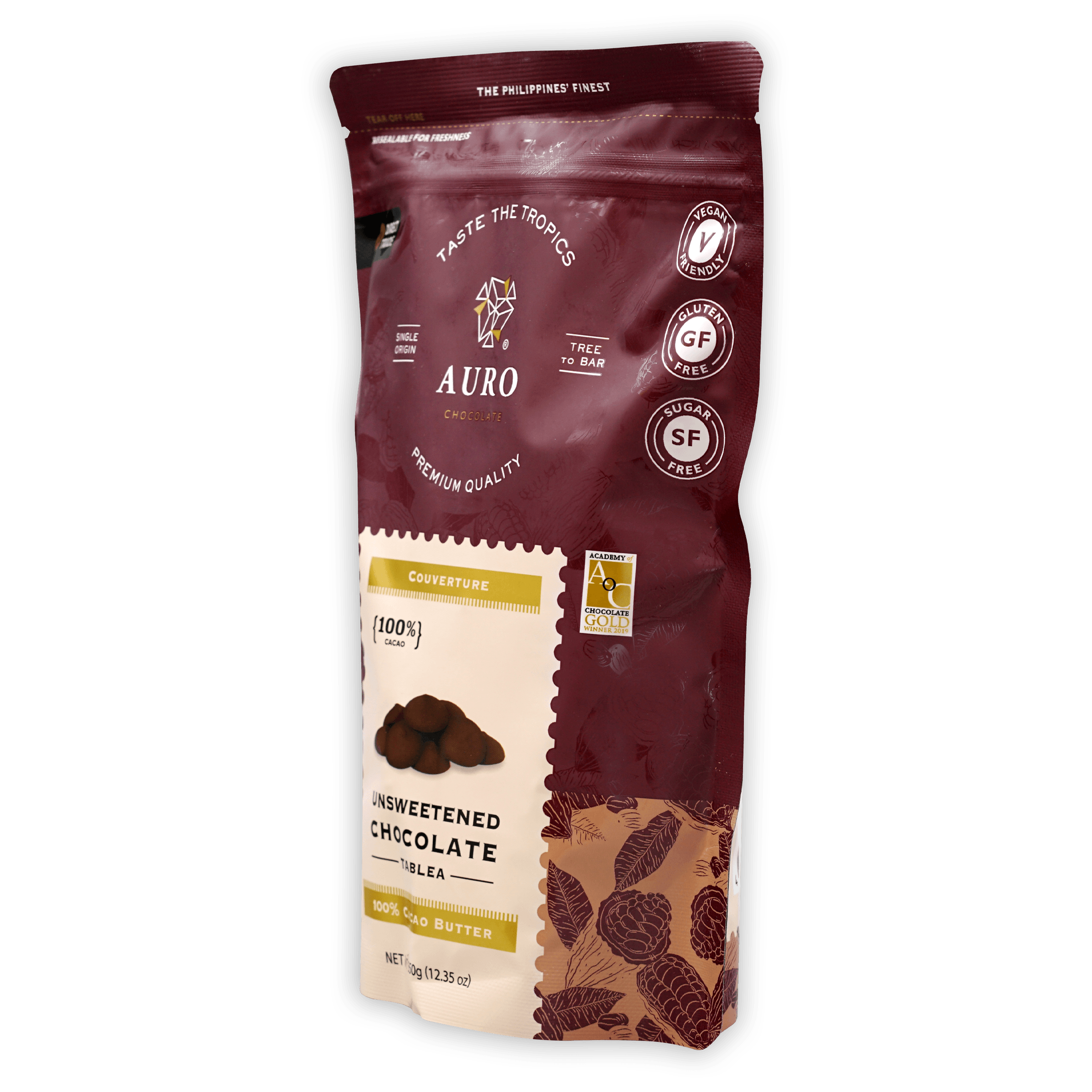 Auro 100% Unsweetened Dark Chocolate Coins - Premium Baking & Cooking Chocolate for Desserts, Snacks & Healthy Recipes