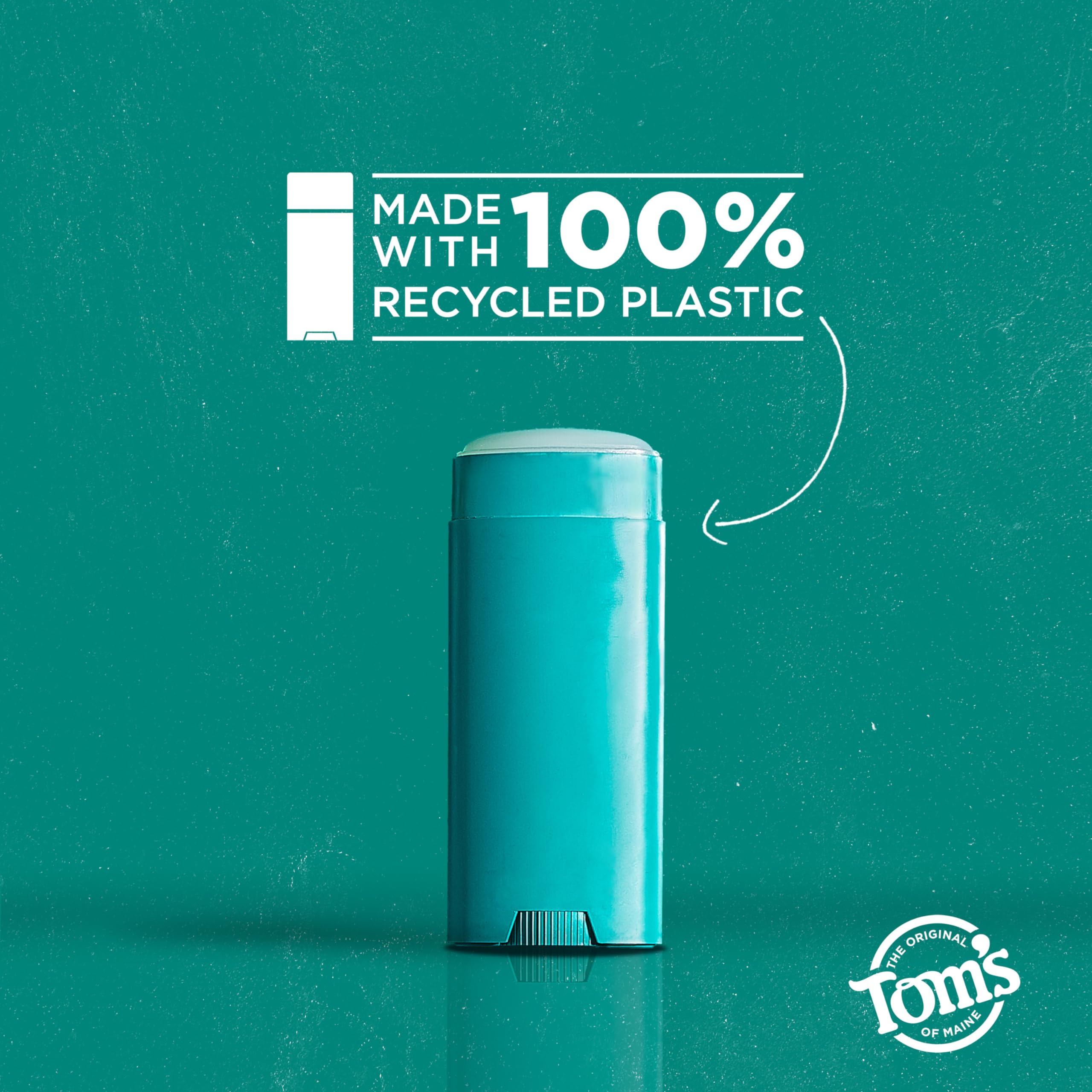 Tom’s of Maine Unscented Natural Deodorant for Women & Men - Aluminum Free, 3.25 oz - Fresh All Day for Workouts & Daily Use