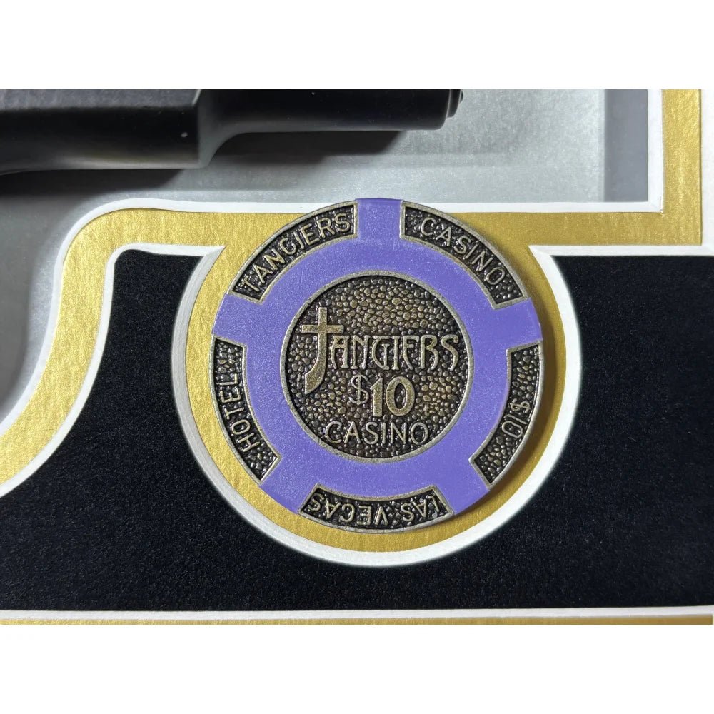 Joe Pesci Autographed Casino Movie Prop Gun with COA - Framed Collectible Memorabilia from Tangiers Las Vegas - Perfect for Movie Fans & Casino Enthusiasts Display