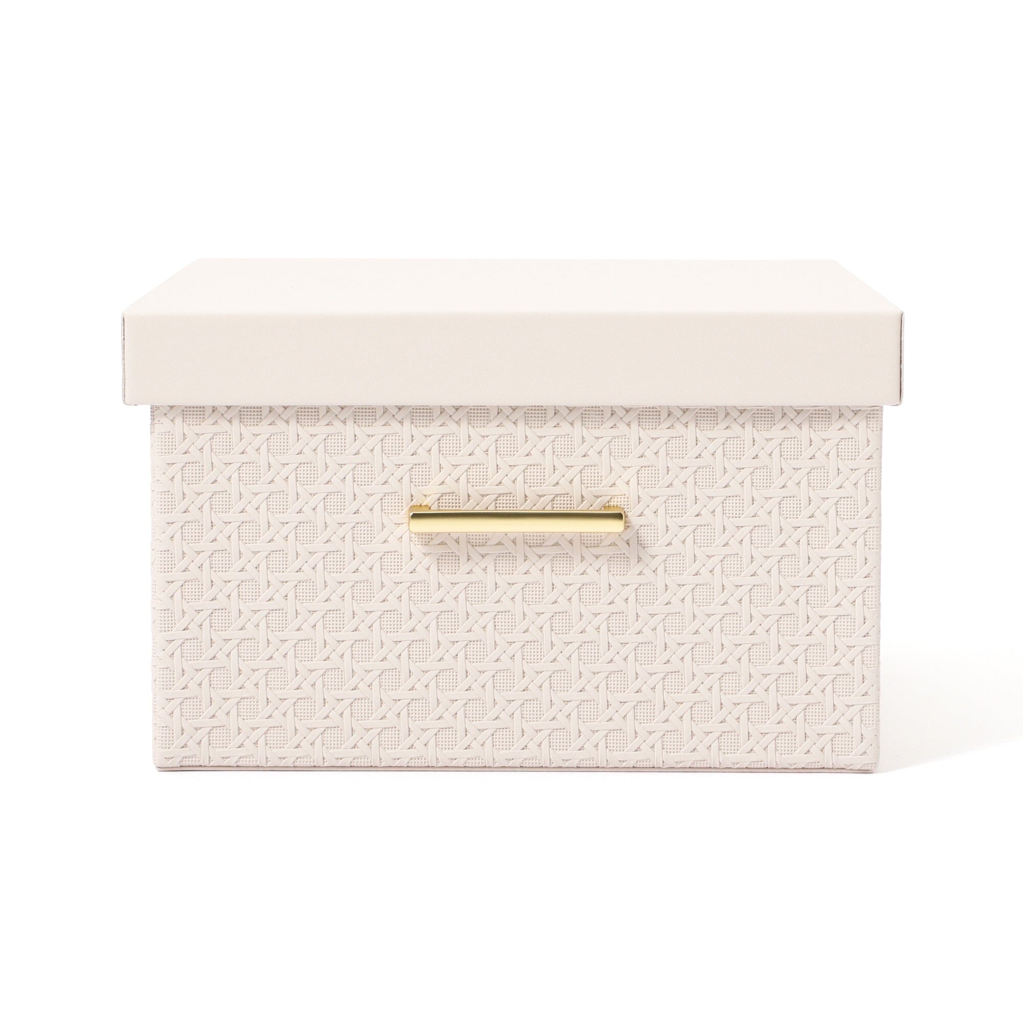 Elegant Embossed Large Ivory Storage Box - Perfect for Jewelry, Keepsakes & Home Decor Organization