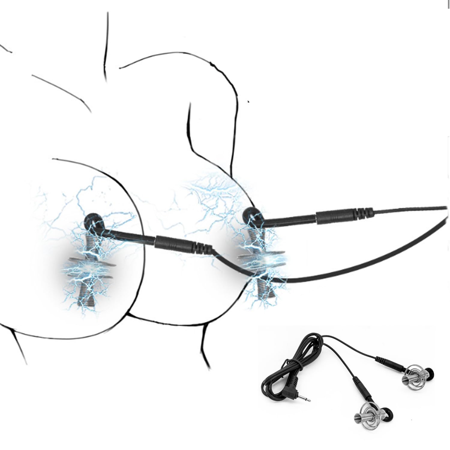 Electric Shock Nipple Clamps - BDSM Toys for Women & Couples, Adjustable Clitoris Stimulator & Breast Clips for Sensual Play - Powerful Adult Sex Toy for Full Body Massage & Intimate Games (Perfect for Roleplay, Spicing Up Relationships & BDSM Exploration)