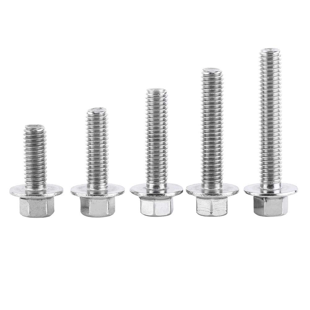 10pcs M6 SS304 Stainless Steel Flange Screws Kit - for DIY & Auto Repair