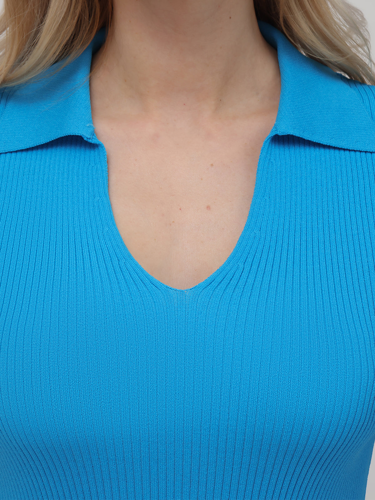 Penelope Women's V-Neck Polo Pullover Sweater - Casual Knit Top for Work & Everyday Wear | Perfect for Office, Outings & Layering