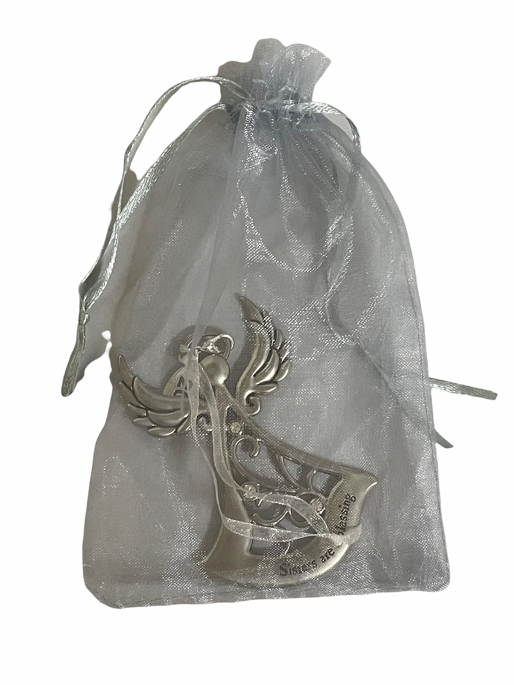 Sparkling Metal Angel Ornament - Nurse, Mom, Sister Gift for Christmas Decor