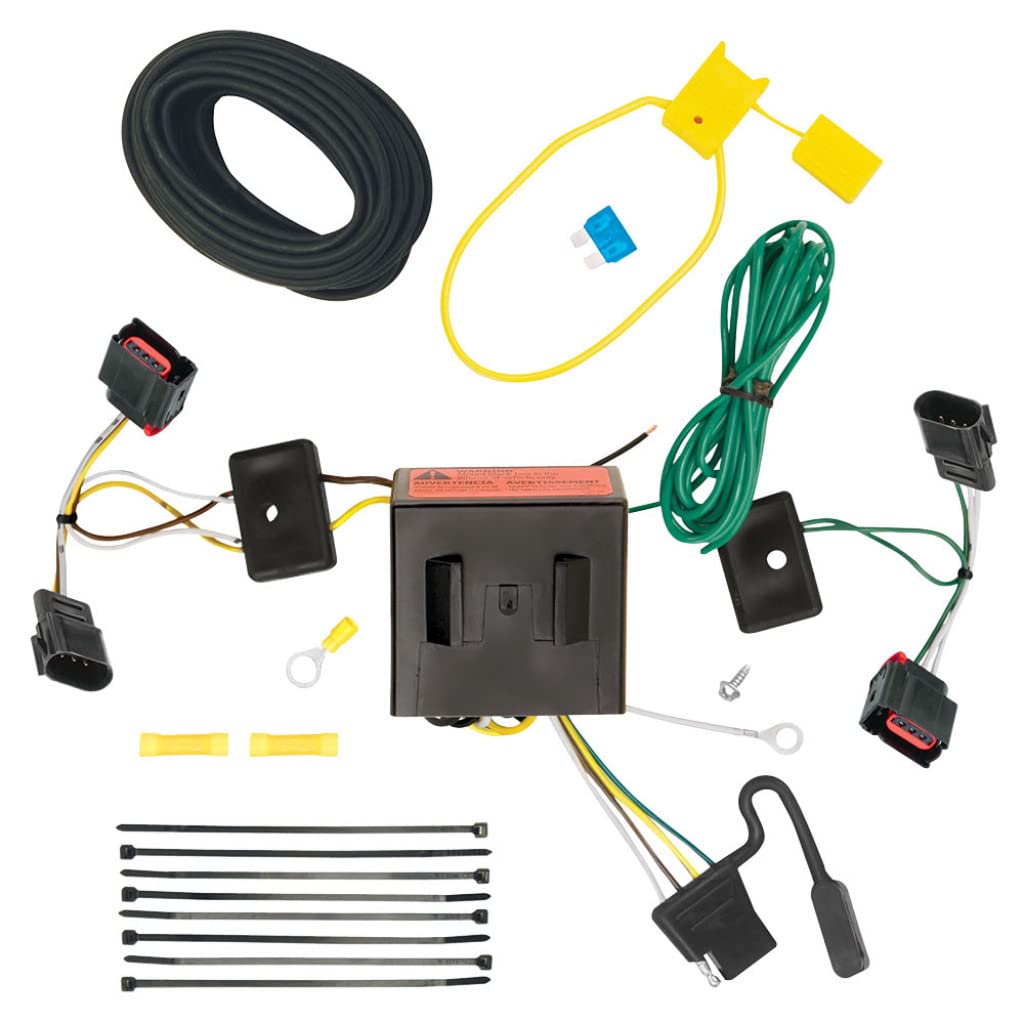 Draw-Tite T-Connector Wiring Harness for Jeep Patriot 2008-2017 - Upgraded Circuit Protected Modulite with 16 Gauge Bonded Wire & 4-Way Flat Plug - Easy Plug & Play Installation for Towing Trailers, Boats, and Campers