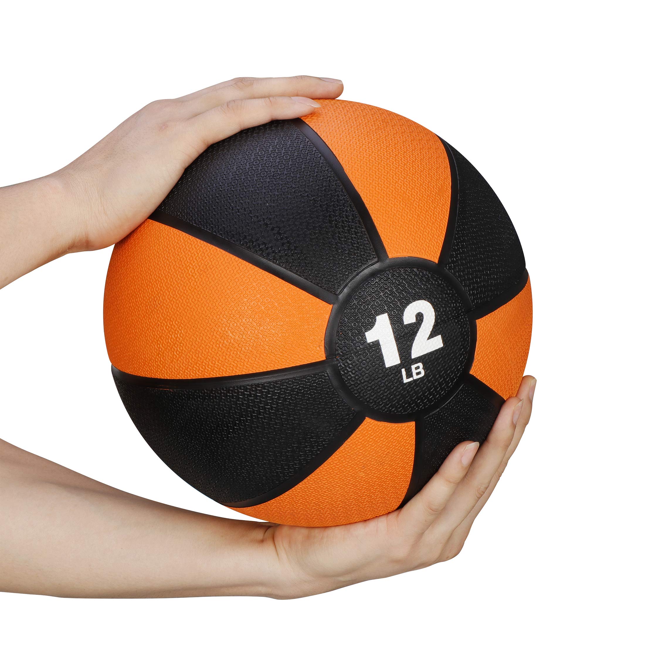 F2C Medicine Balls for Workout - 6lbs, 8lbs, 10lbs, 12lbs Weighted Exercise Balls for Core Strength, Balance & Coordination Training - Non-Slip Rubber Shell with Textured Surface - Perfect for Gym, Home Fitness & CrossFit Workouts