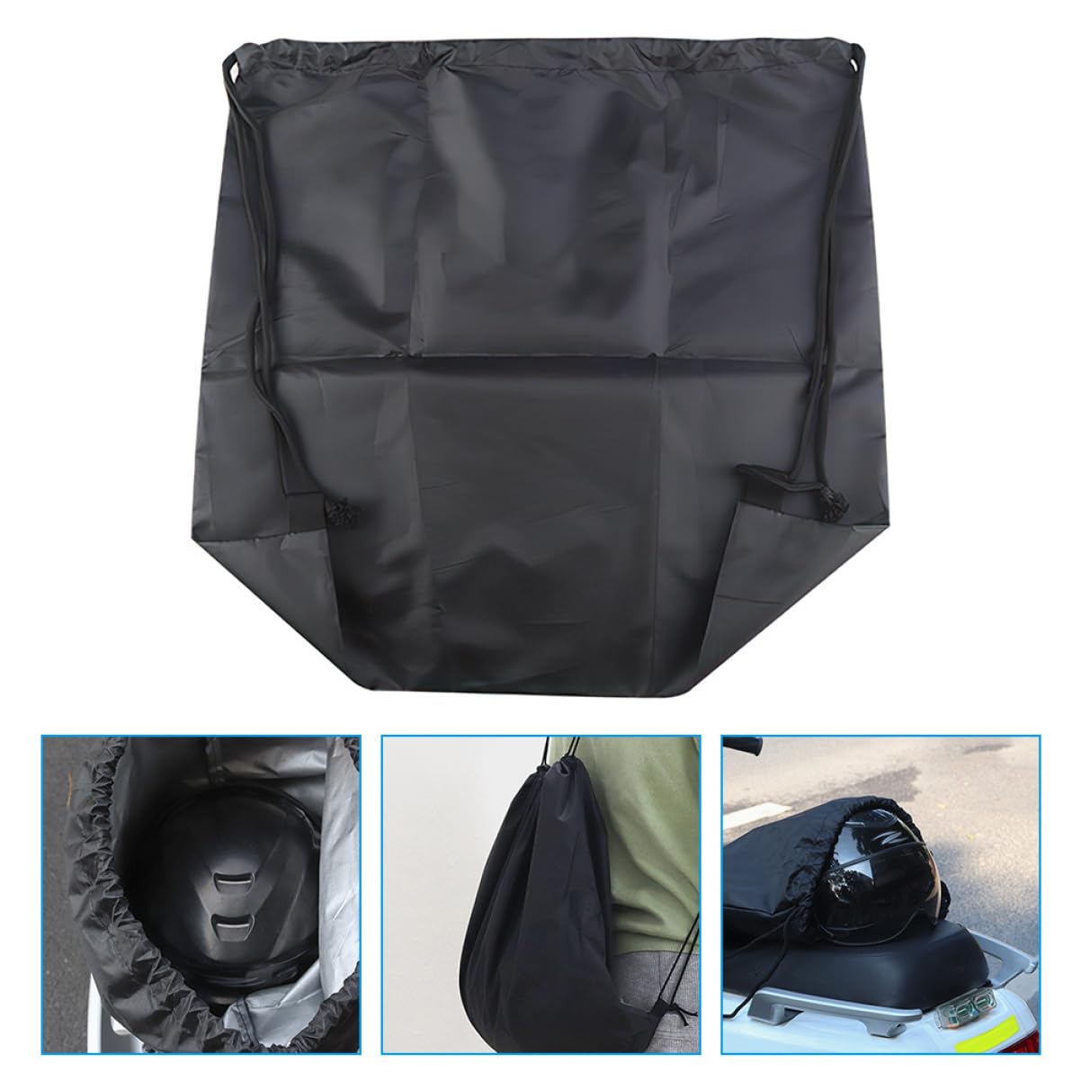 **Motorcycle Helmet Bag with Drawstring - Waterproof Helmet Backpack for Ski, Sports & Travel - Durable Storage & Carrying Solution for Motorcycle, Skiing & Outdoor Adventures**