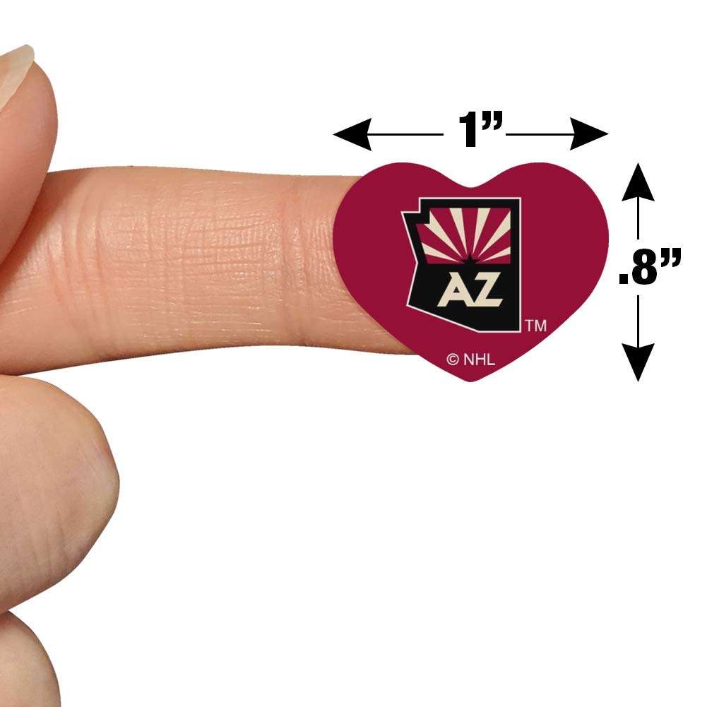 Arizona Coyotes NHL Logo Heart Shaped Planner Stickers - Perfect for Scrapbooking, Bullet Journals & DIY Crafts