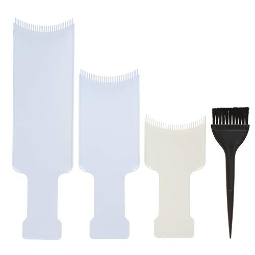 4pcs Professional Hair Color Mixing Dye Kit - Salon Quality Hair Coloring Set with Tint Brush & Comb for Home & Salon Use - Perfect for DIY Hair Coloring, Highlights, and Root Touch-Ups