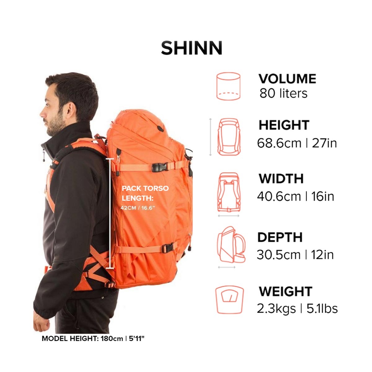 F-Stop Mountain Series Shinn 80L Backpack Essentials Bundle (Matte Anthracite Black) - Durable Hiking Backpack for Outdoor Adventures, Camping & Travel Gear