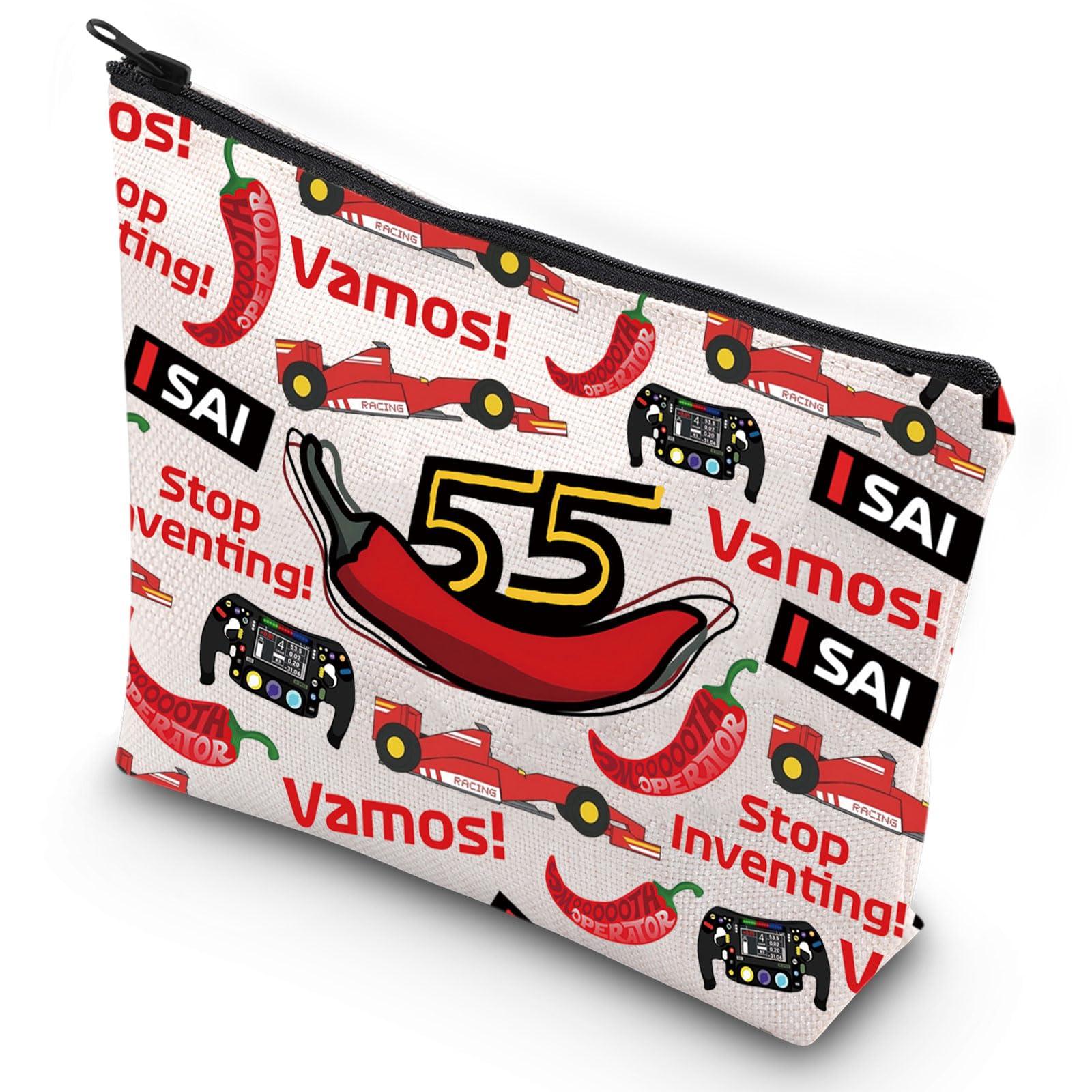 G2TUP Racing Car Cosmetic Bag - Stylish Zipper Pouch for Racer Fans | Perfect Gift for Motorsport Enthusiasts | Use for Makeup, Travel & Daily Essentials
