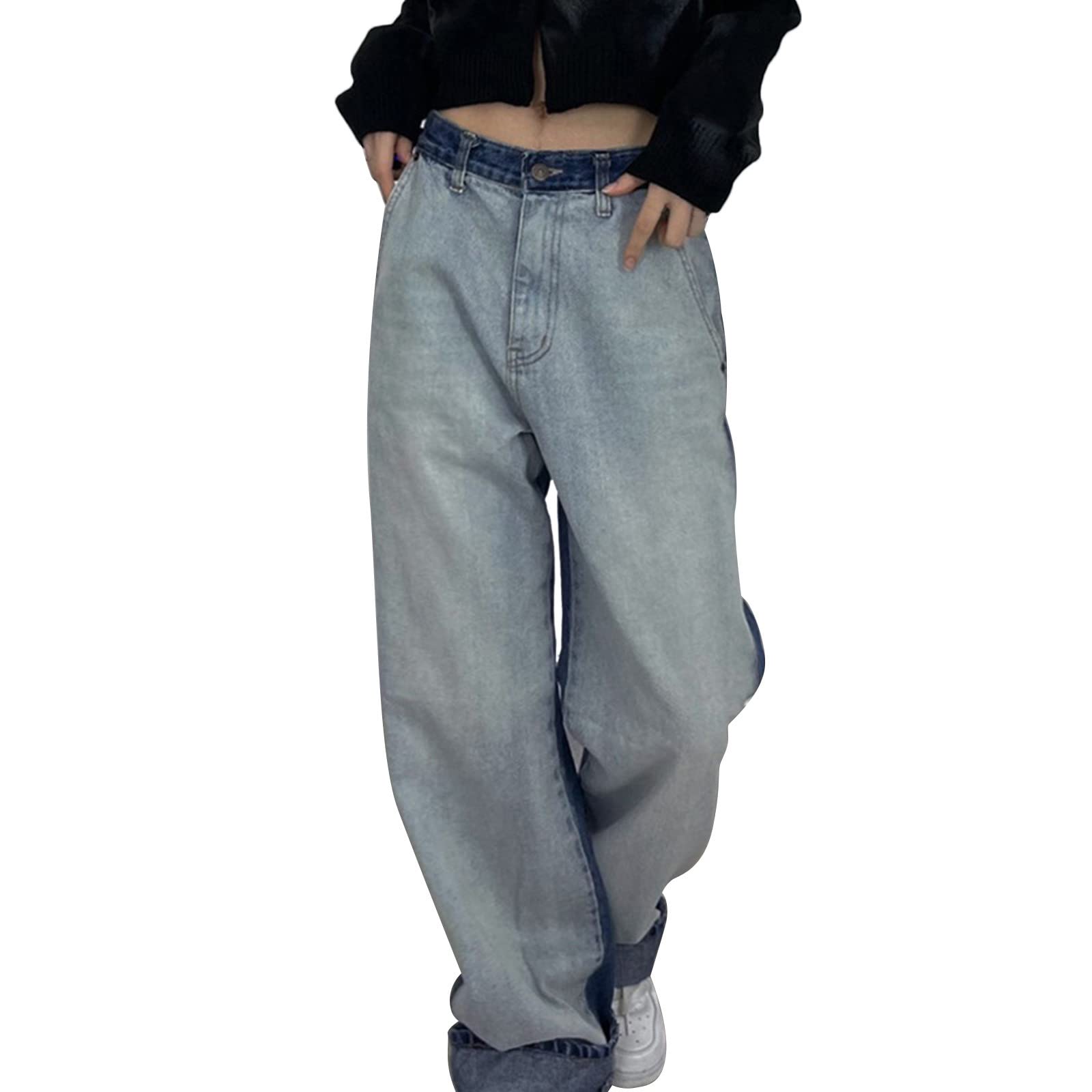 Women's Baggy Jeans - High Waisted 90s Boyfriend Denim Pants | Casual Loose Fit for Everyday Wear & Street Style Outfits