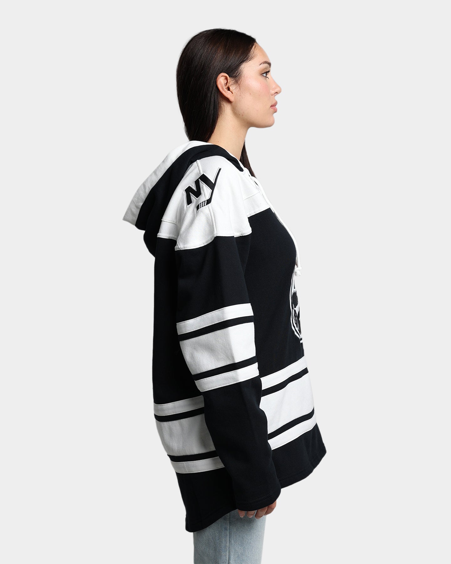 47 Brand New York Islanders Superior Lacer Hoodie - Jet Black NHL Fan Apparel for Men & Women - Perfect for Game Day, Tailgating & Casual Wear