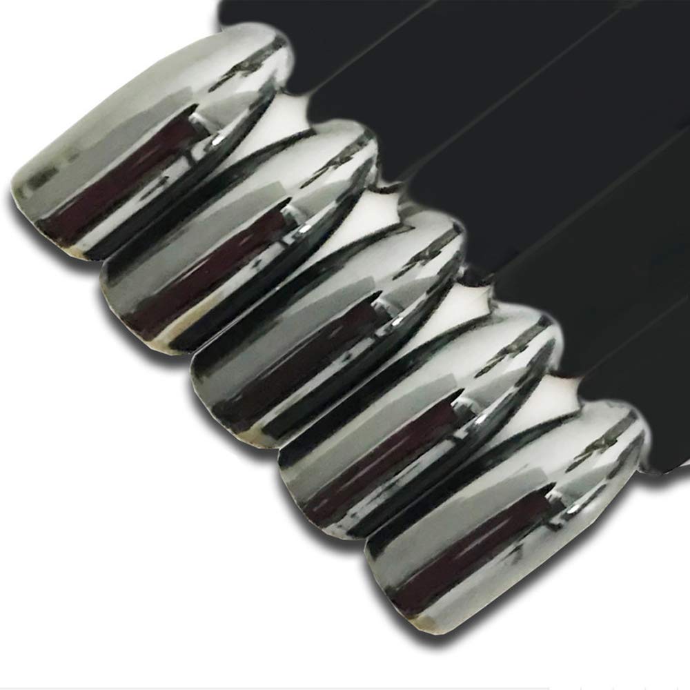 1Pcs Black Chrome Nail Powder - Shining Mirror Chrome Pigment Dust for Nail Art, Metallic Rubbing Glitter - Perfect for Salon, DIY Manicure & Special Occasion Nail Designs