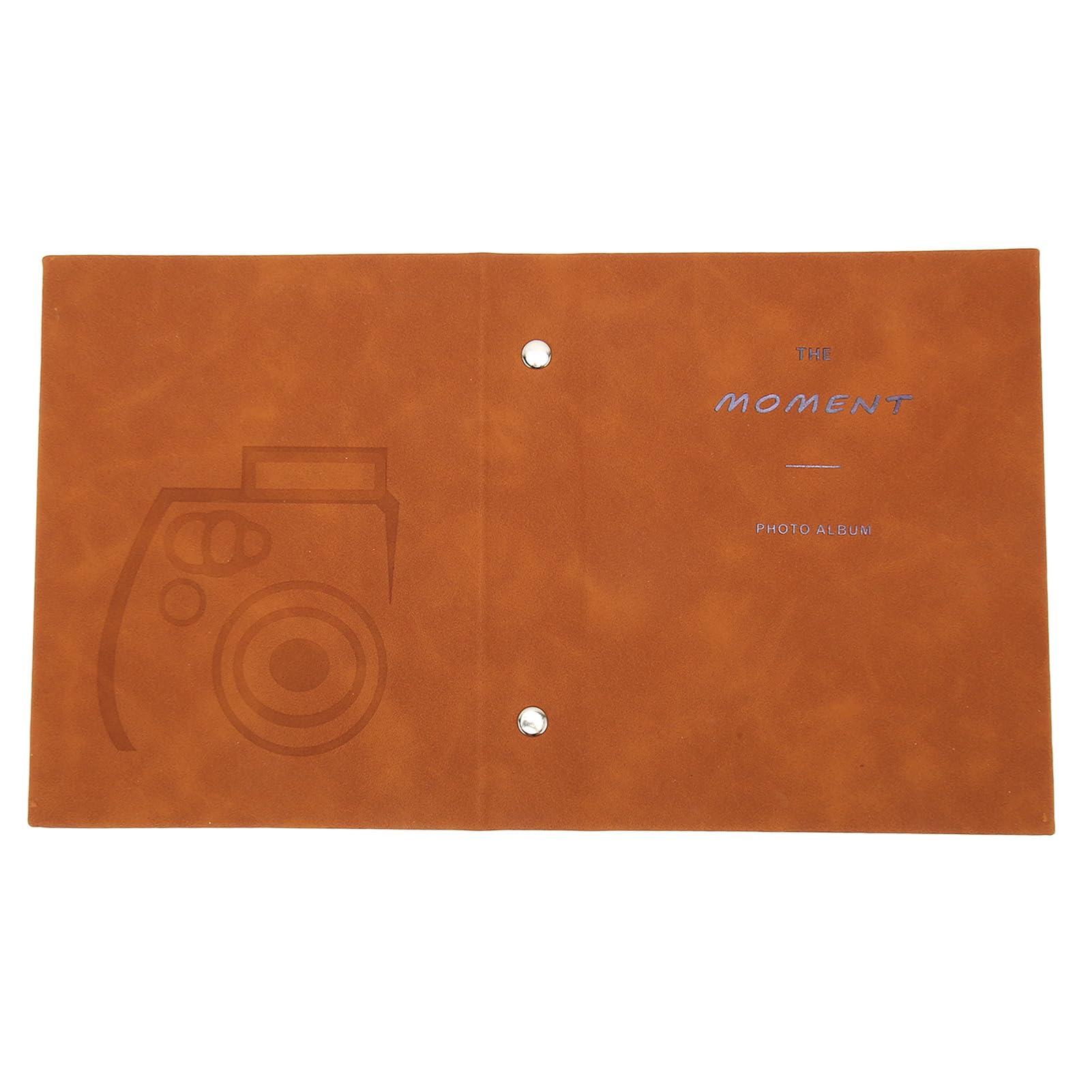 64-Pocket Suede Photo Album for Fujifilm Instax Mini 11/12/40/EVO/7+/7s/LiPlay/90/9 - 3 Inch Brown Leather Picture Keeper - Perfect for Weddings, Travel Memories & Scrapbooking