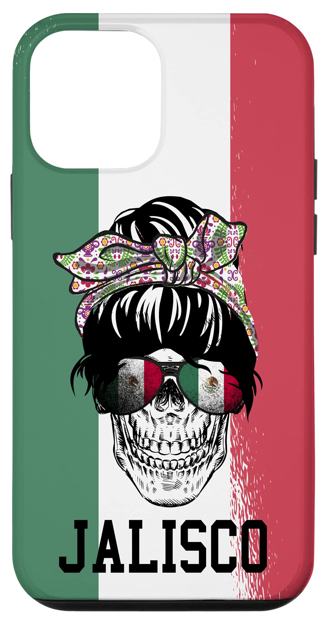iPhone 12 Mini Case with Mexican Skull Flag Design - Durable Protective Phone Cover for iPhone 12 Mini - Perfect for Day of the Dead Celebrations, Mexican Culture Enthusiasts, and Unique Style Lovers