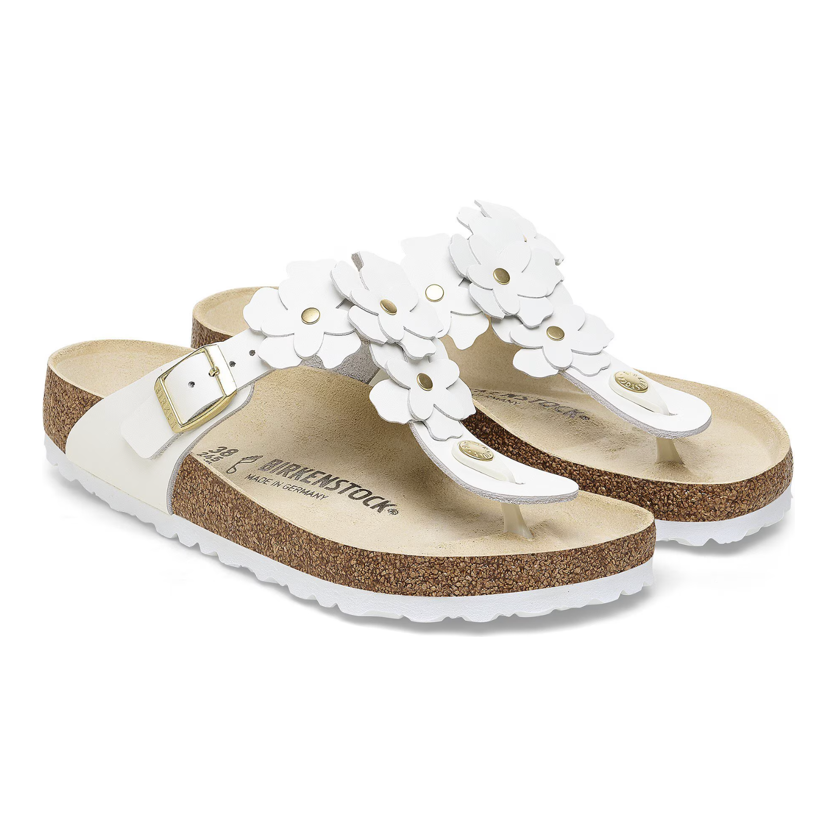 Birkenstock Women's Gizeh Flower Leather Sandals - Comfortable & Stylish Summer Footwear for Beach, Pool & Casual Outings