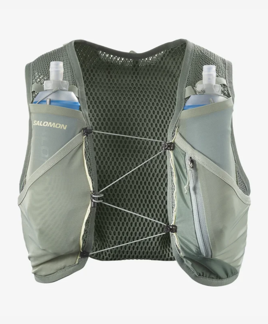 Salomon Active Skin 4 Hydration Running Vest - Lightweight Breathable Water Bottle Holder for Trail Running, Hiking & Outdoor Adventures