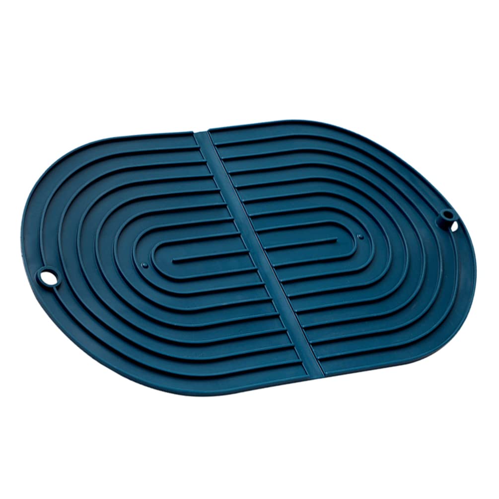 DOITOOL Foldable Heat Resistant TPR Placemats - Waterproof Table Mats Set of 6 for Dining Table, Kitchen, Picnic & Outdoor Use - Non-Slip Coasters for Hot Dishes & Drinks