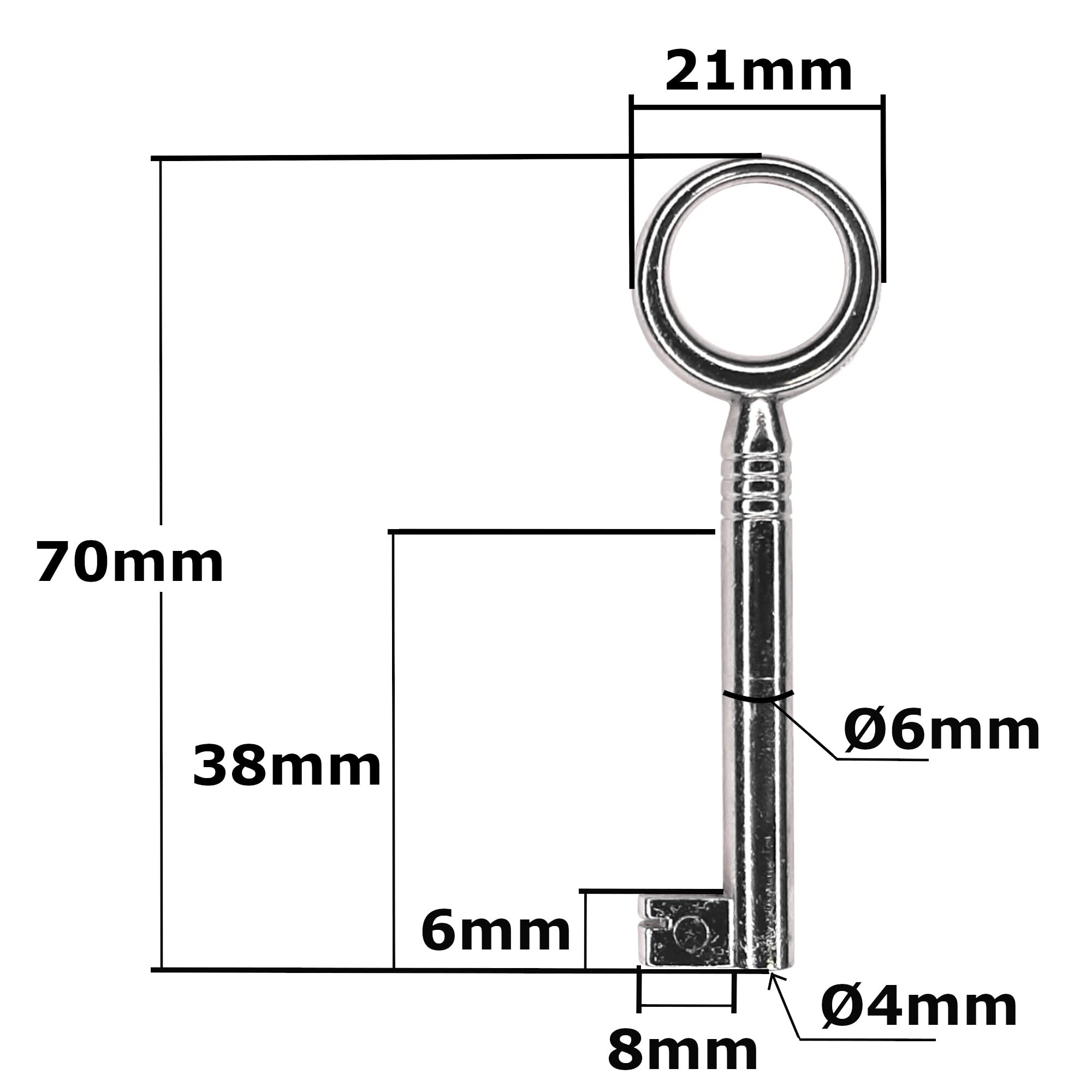 Chrome Plated Cabinet Lock with Key - Secure Furniture, Wardrobe, Cupboard, Drawer & Cabinet Doors - Perfect for Home, Office & Storage Safety
