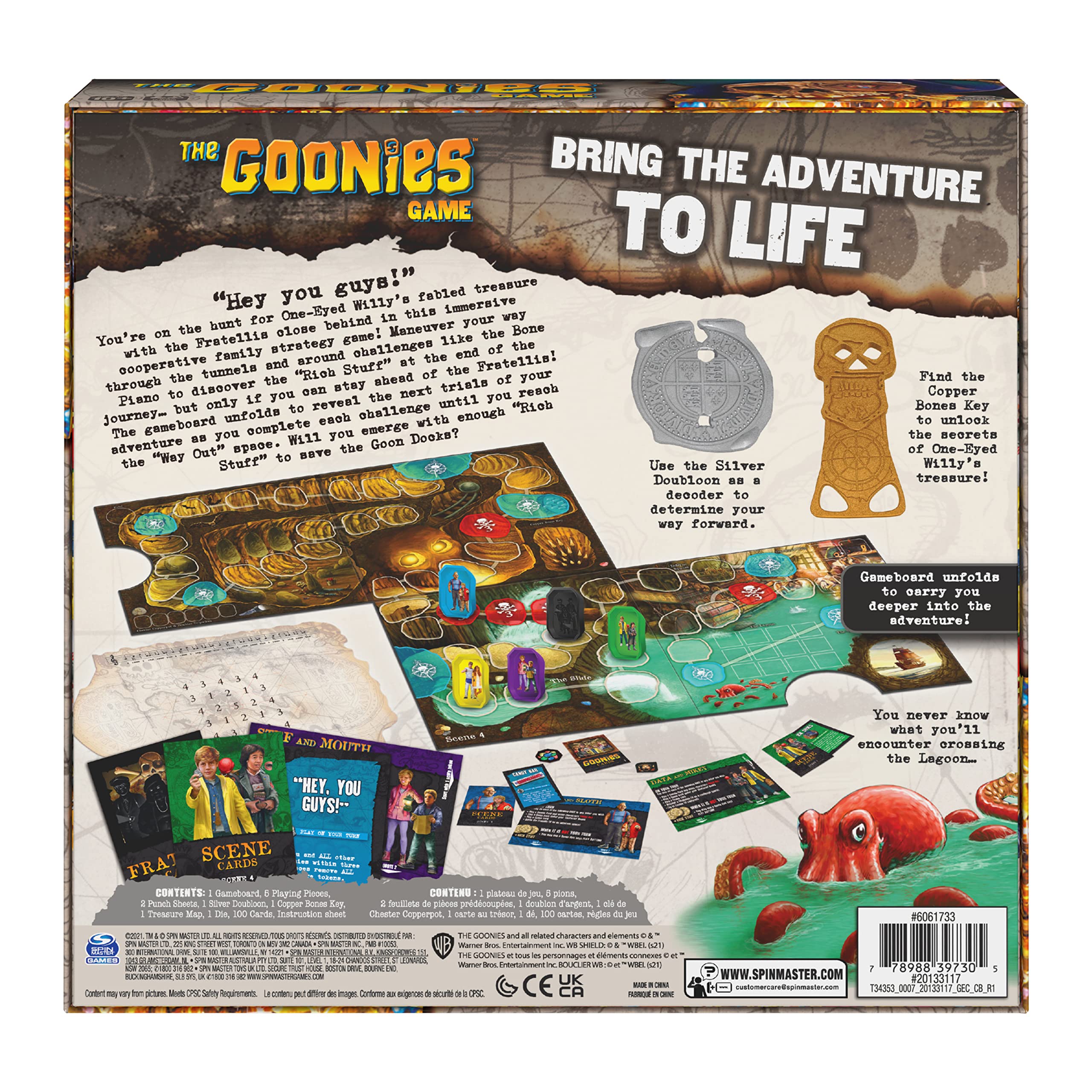 The Goonies Retro Vintage 80’s Family Movie Board Game for Kids Aged 10+ | Perfect for Family Game Nights and Nostalgic Movie Fans