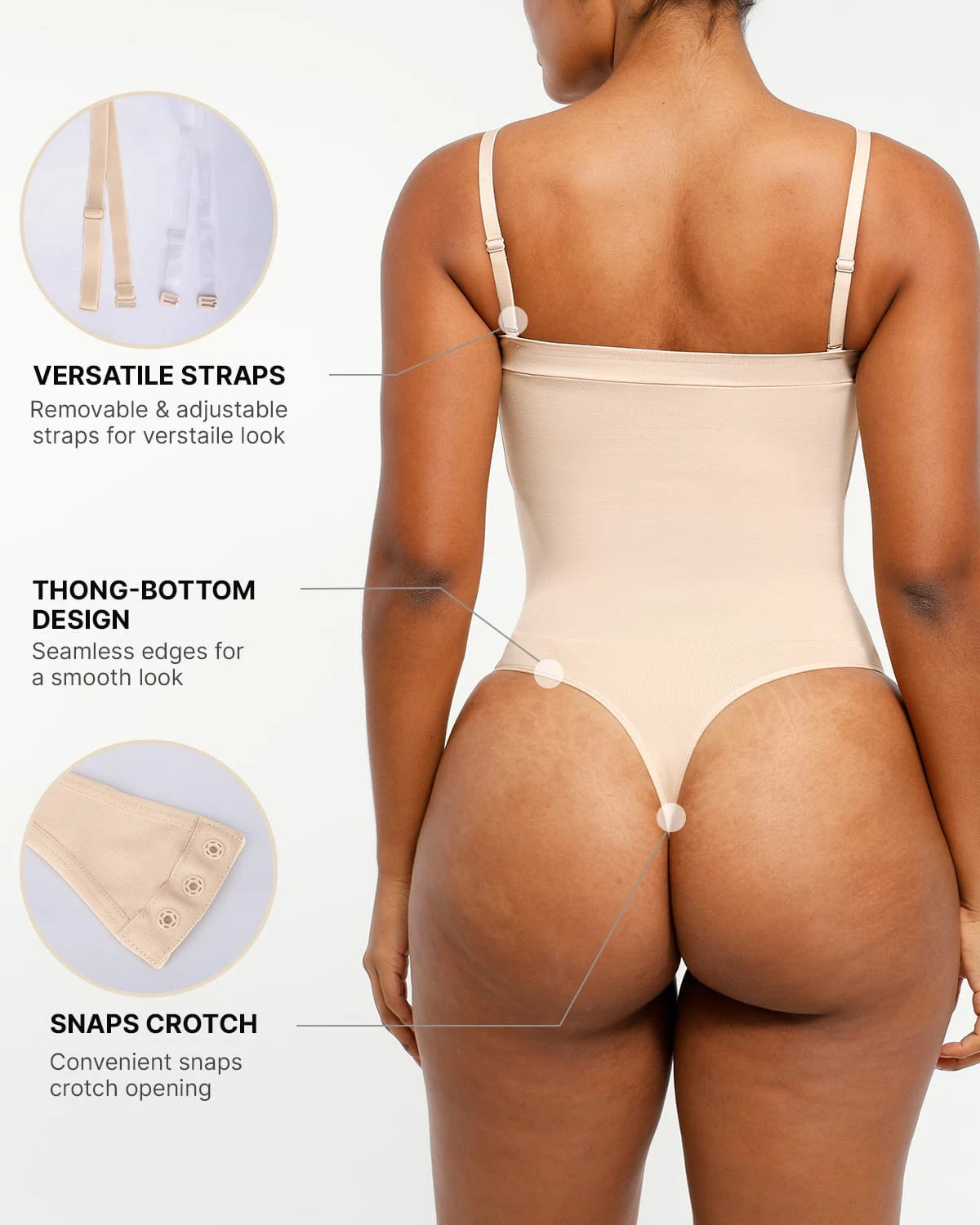 Seamless Sculpt Strapless Thong Bodysuit for Women - Sexy Shapewear for Special Occasions & Date Nights