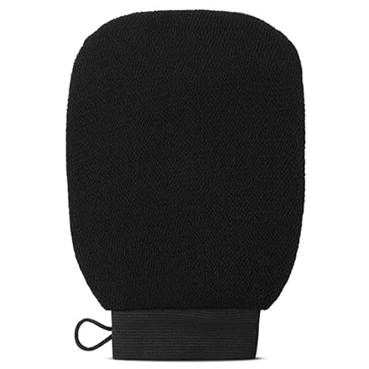 Exfoliating Bath Gloves for Dead Skin Removal - Body Scrub Mitt for Smooth & Bright Skin (Black) | Perfect for Shower, Spa & Home Skincare Routine