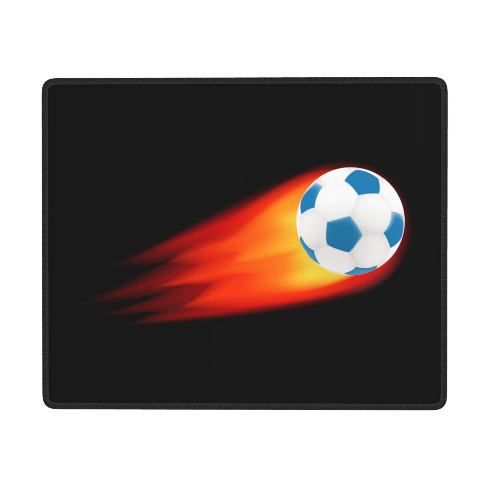 Flaming Football Mouse Pad - Waterproof, Non-Slip Rubber Base for Laptop, PC & Office Use - 7x9 Inch Gaming Mousepad for Enhanced Performance - Perfect for Gamers & Workstations