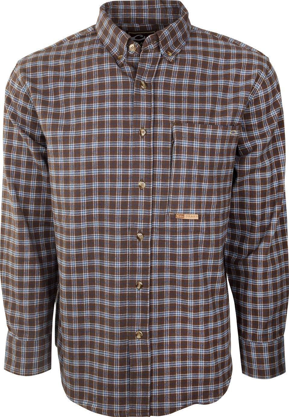 Drake Waterfowl Men's Autumn Brushed Twill Shirt - Comfortable Hunting & Outdoor Flannel Shirt for Fall Season | Ideal for Hunting, Camping & Casual Wear