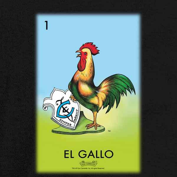 Pop Threads Men's El Gallo Rooster Loteria Card Mexican Graphic T-Shirt - Vintage Latino Style Cotton Tee for Casual Wear & Hispanic Heritage Celebration