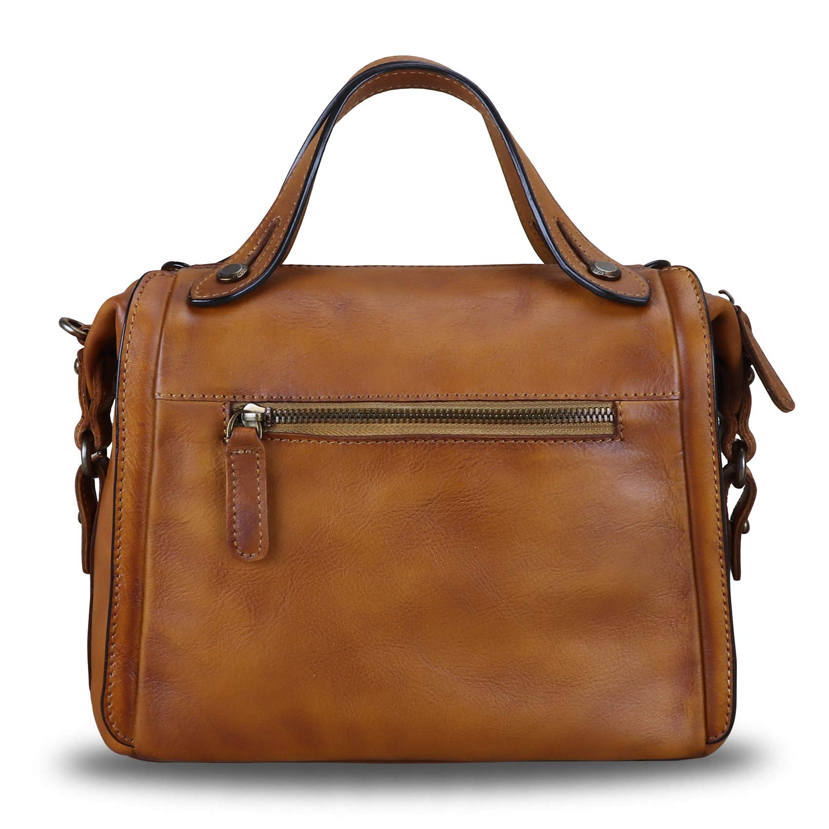 Genuine Leather Satchel Purse for Women - Retro Handmade Top Handle Handbag, Designer Crossbody Bag | Perfect for Work, Travel & Everyday Use
