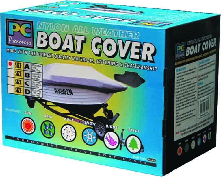 14-16Ft Small Nylon Boat Cover - Waterproof Protection for 14-16 Foot Boats (68