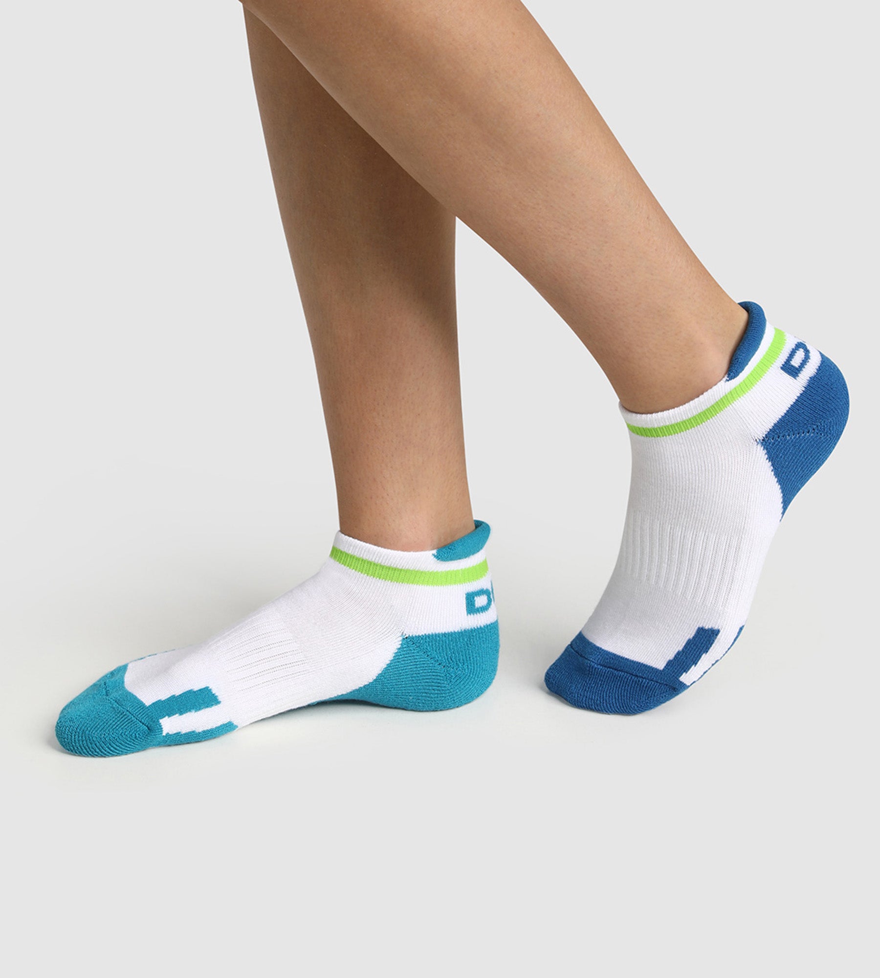 2 Pairs Retro Blue Green Kids' Athletic Socks - Breathable & Comfortable for Sports, School & Daily Wear