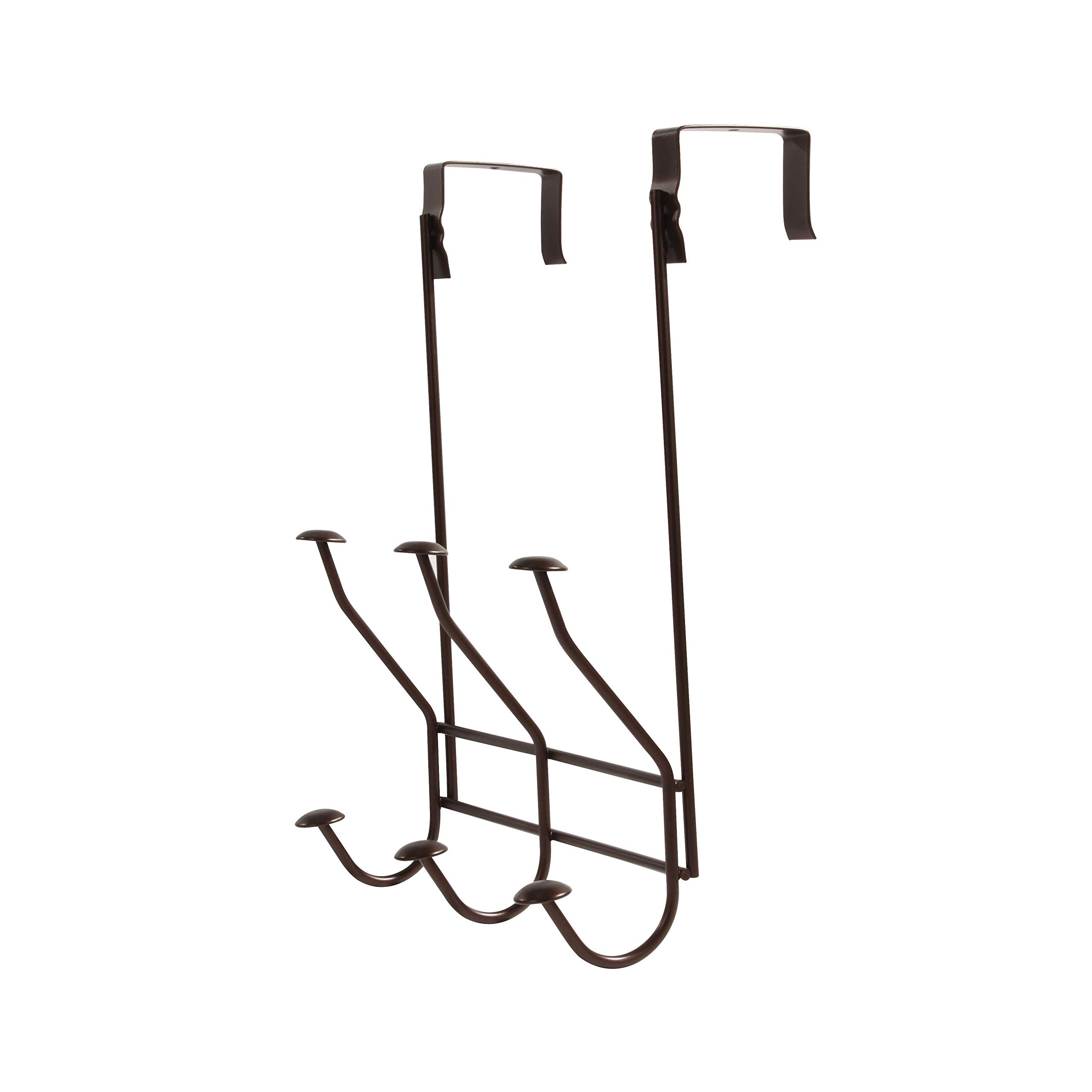 Spectrum Diversified Windsor 3-Pack Bronze Door Hooks - Space Saving Closet Organizer for Jackets, Towels & Clothes - Perfect for Small Bathrooms, Laundry Rooms & Bedrooms - Heavy Duty Over the Door Hangers (Model 57124)