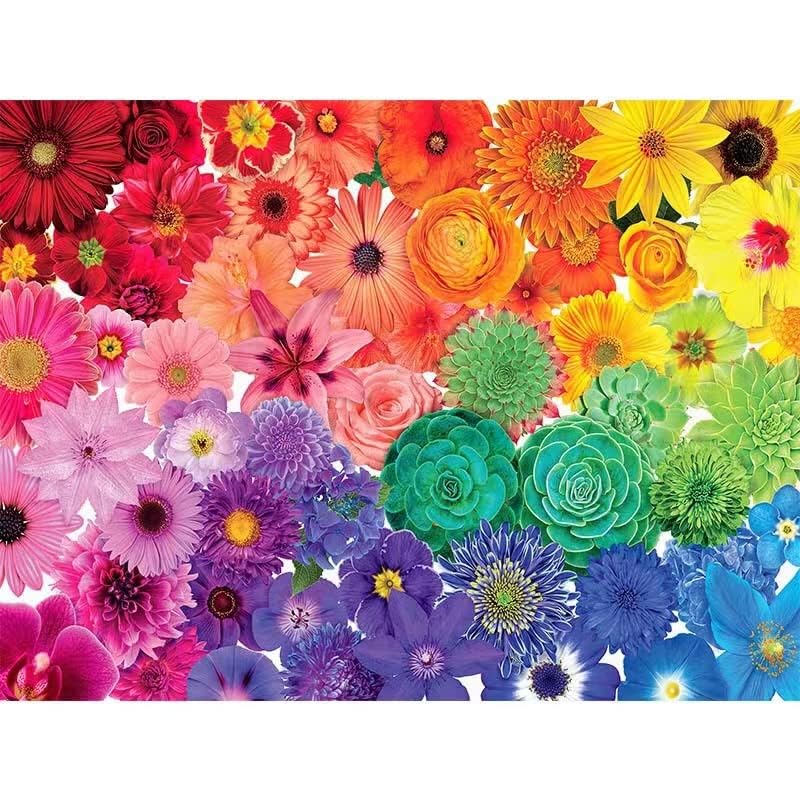 1000 Piece Jigsaw Puzzle for Adults - Rainbow Flower Puzzle (27.5x19.6 Inches) | Challenging 1000+ Piece Puzzles for Adults | Perfect for Stress Relief, Family Bonding & Home Decor
