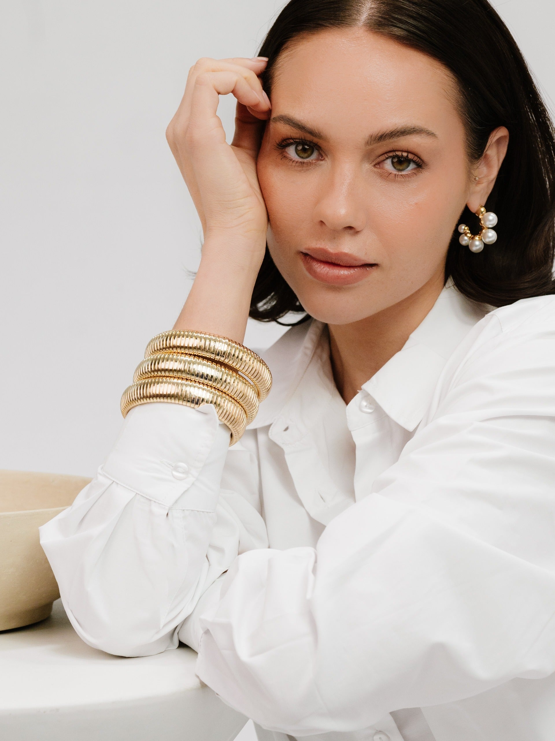 Flexible Snake Chain Stretch Bracelet Set for Women - Adjustable Stackable Boho Jewelry for Everyday Wear & Gift Giving