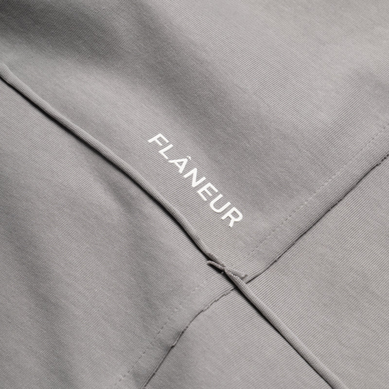 Premium Flaneur Cut & Sew T-Shirt for Men - Soft Cotton Comfort Fit Tee in Concrete Grey | Casual Wear, Street Style & Everyday Outfits