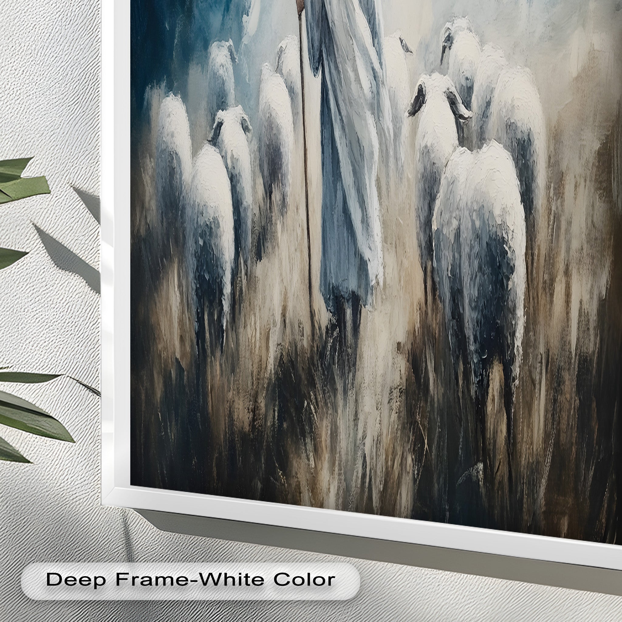 1 Peter 1:19 - The Lamb of God Bible Verse Oil Painting - Religious Wall Art for Home, Church & Office Decor