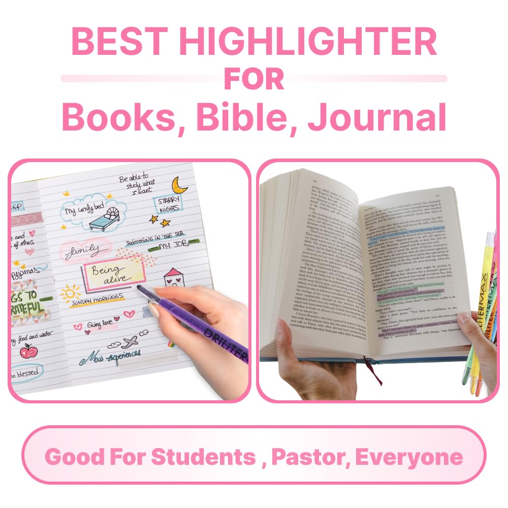 Swanson Bible Highlighters 6-Pack - No Bleed, Multi-Color for Bible Study & Note-Taking