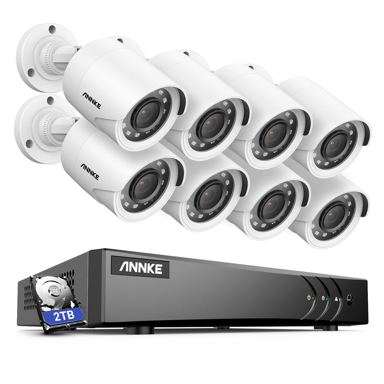 ANNKE 16CH 3K Lite Wired Security Camera System with 2TB HDD - 8x1080P IP66 Waterproof CCTV Cameras for Indoor/Outdoor Use | AI Motion Detection & Remote Access | Ideal for Home, Business & Property Surveillance