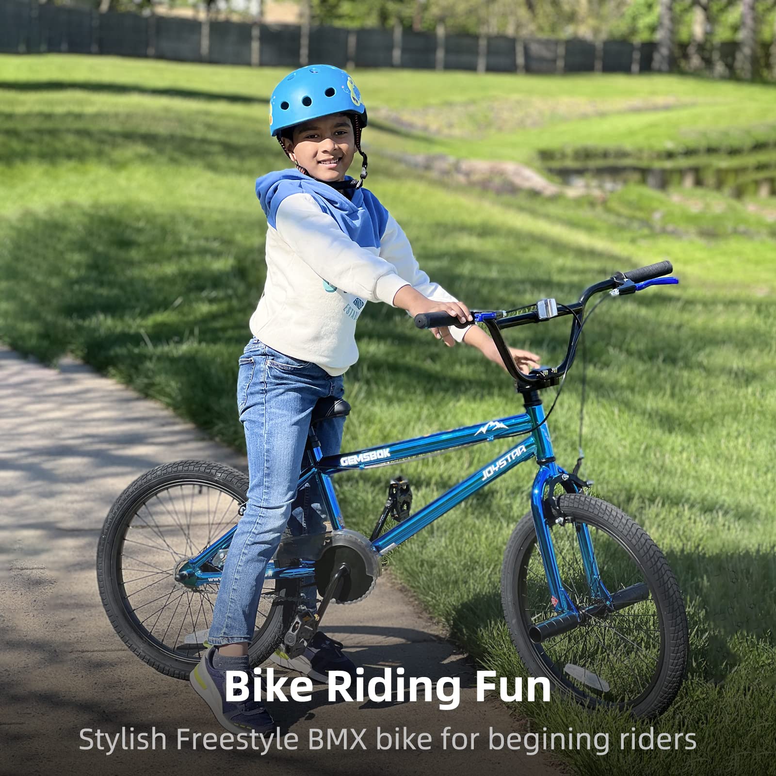 JOYSTAR 20 Inch Kids Freestyle BMX Bike for Boys & Girls Ages 7-12 | Beginner Bicycle with Dual Hand Brakes & 2 Pegs | Multiple Colors | Perfect for Neighborhood Rides, Park Stunts & Learning Bike Skills