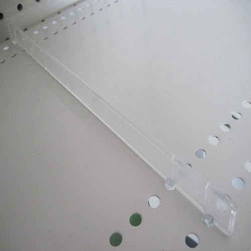 Universal Clear Plastic Gondola Shelf Dividers - 100 Pack Fits All Gondola Shelving up to 16