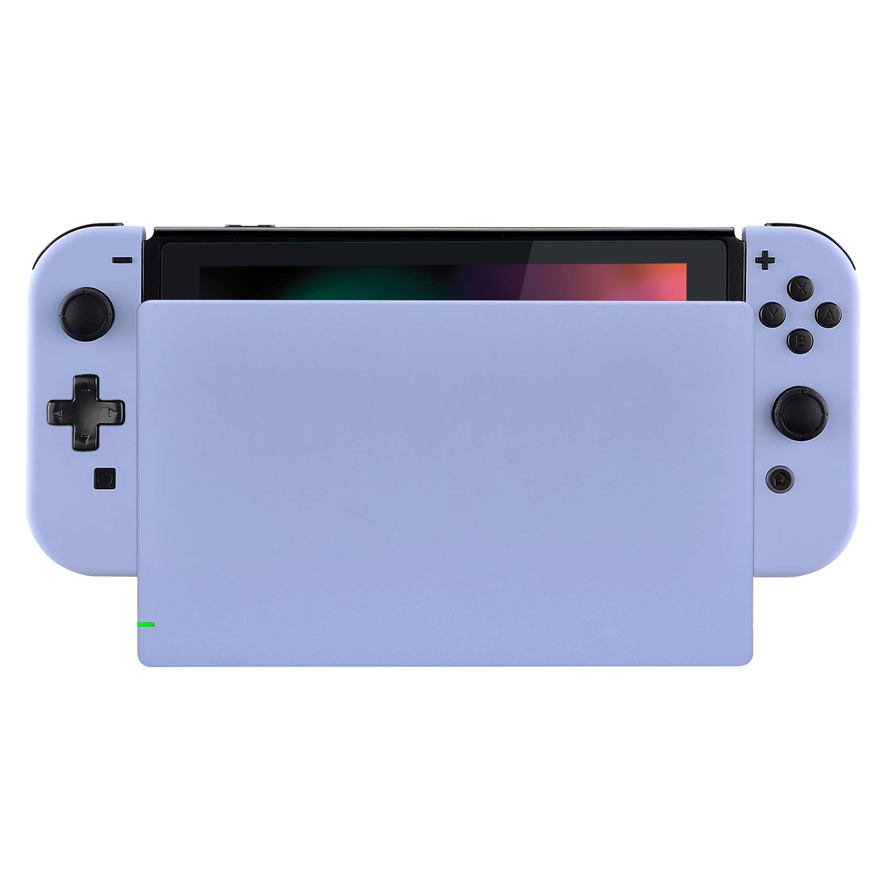eXtremeRate Soft Touch Light Violet Joycon Housing Shell with Full Button Set for Nintendo Switch - D-Pad Version | Replacement Faceplate for Switch Dock (Dock Not Included) | Perfect for Gaming, Customization & Controller Repair