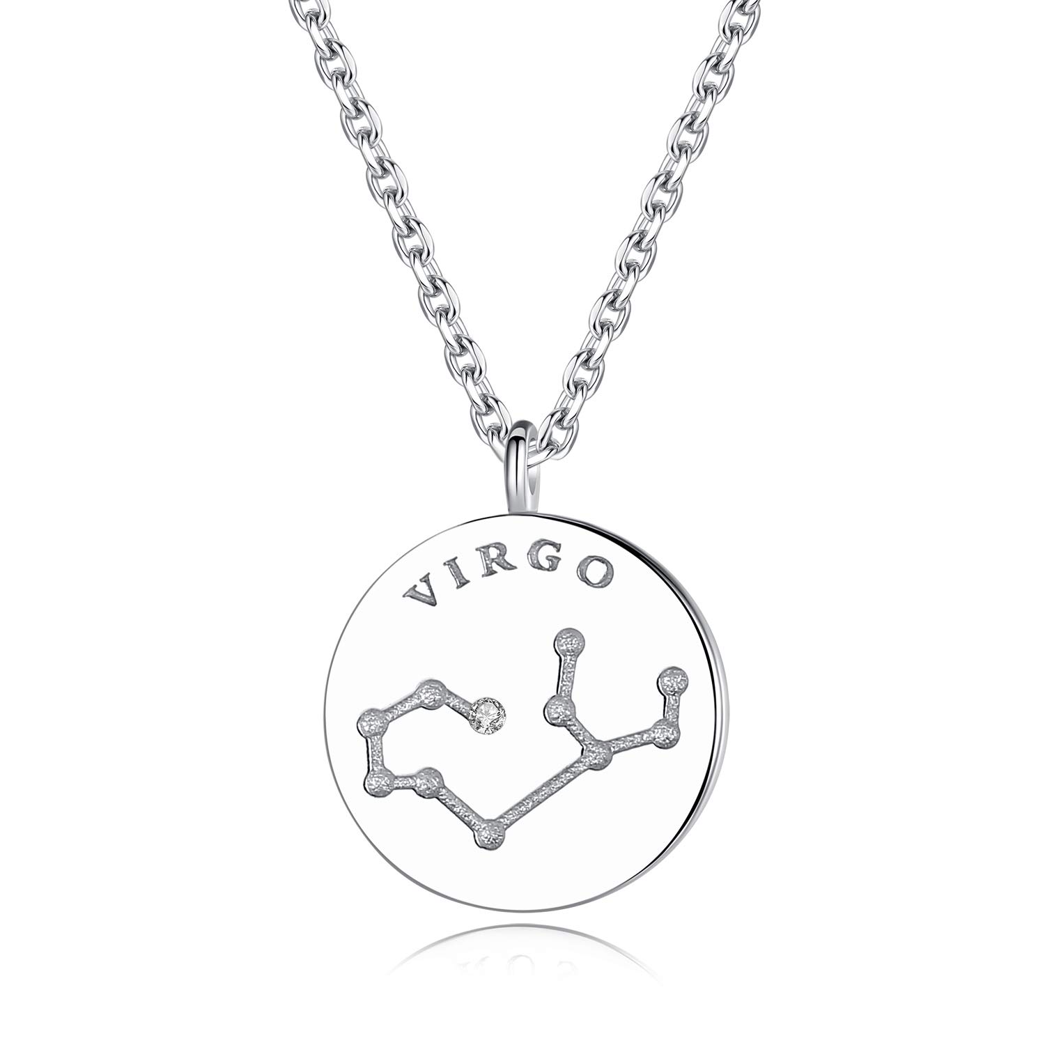 VIKI LYNN Zodiac Necklace for Women - 925 Sterling Silver Constellation Pendant Necklace - Perfect for Birthday Gifts, Anniversary Presents & Everyday Elegance